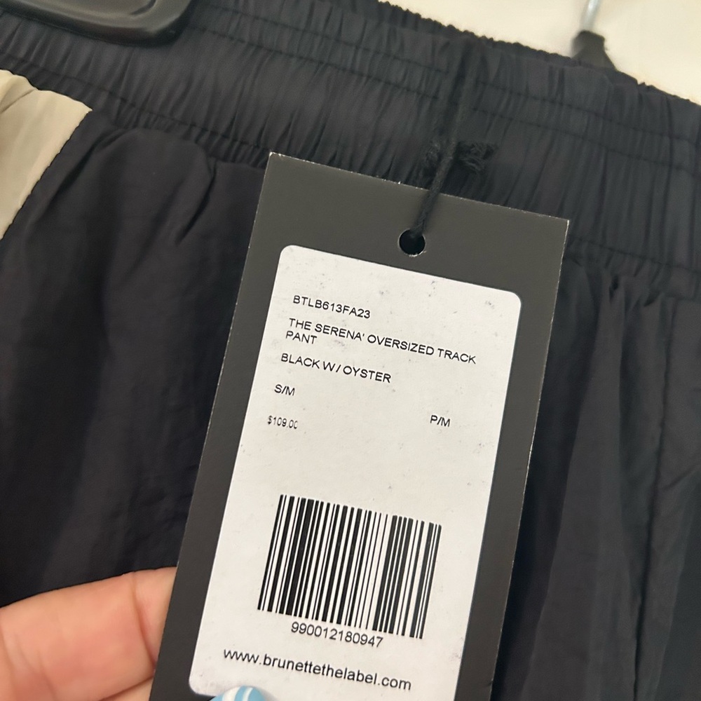 NWT Brunette the Label size S/M Serena Oversized Track Pants - Picture 2 of 2